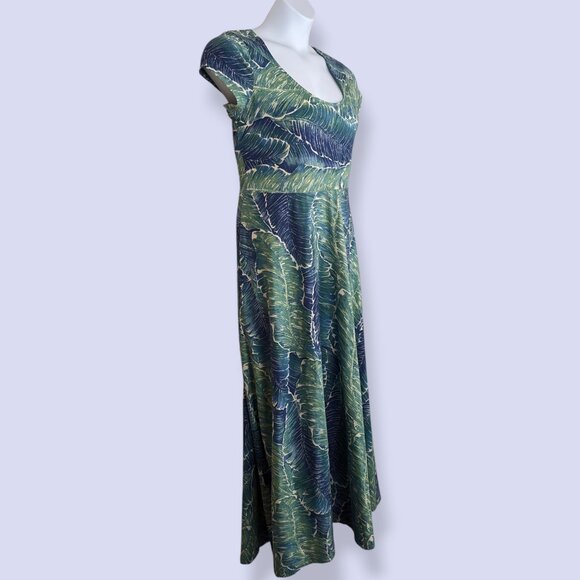 Chaps 100% Cotton Foliage Maxi Dress - Picture 2 of 8